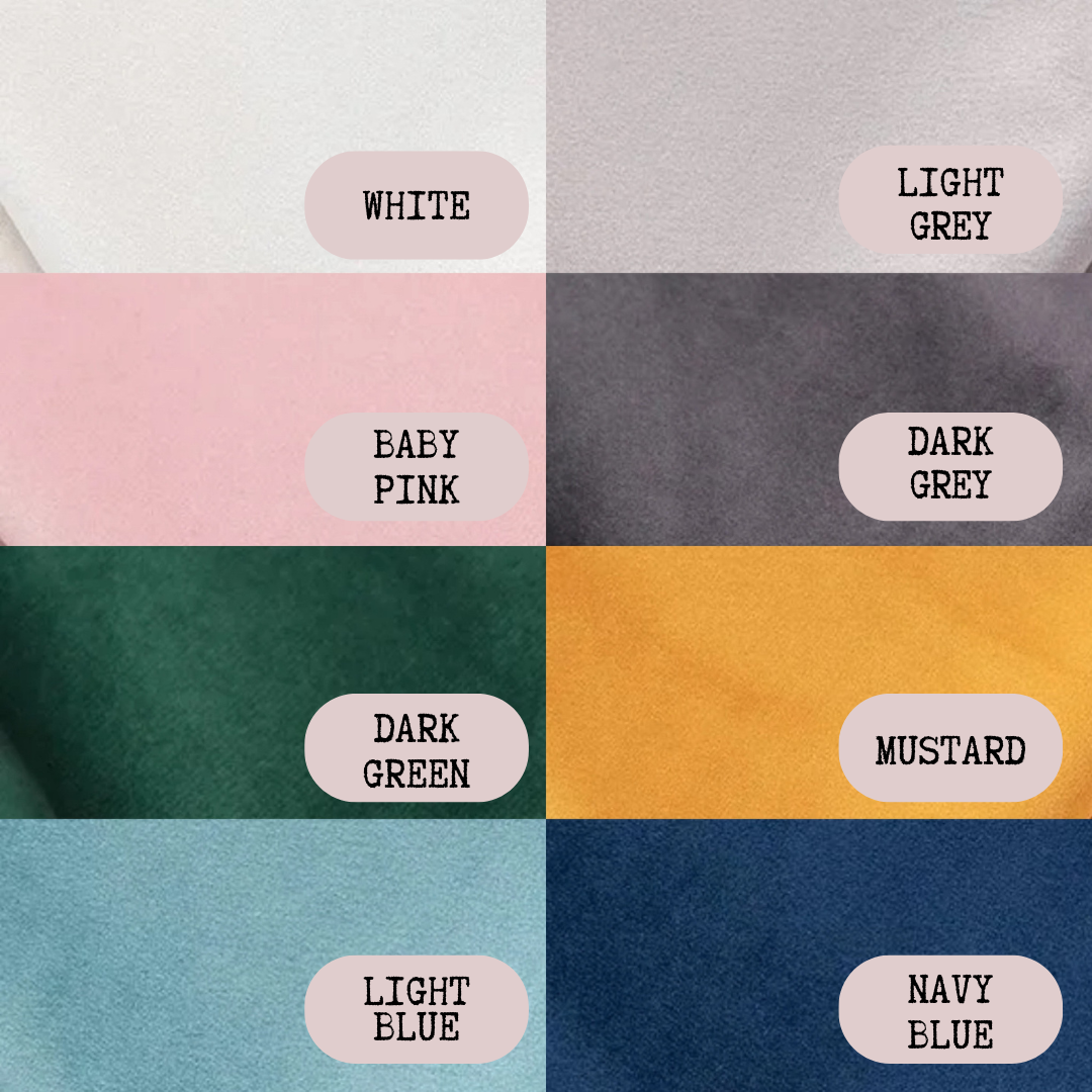 Velvet fabric letter