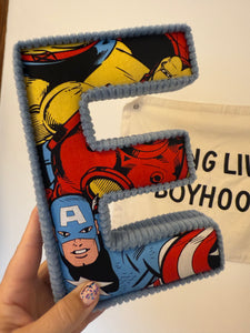 Marvel fabric letters nursery wall art