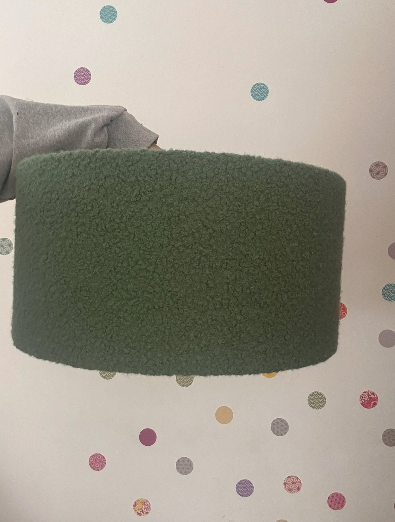 Bouclé lampshades.