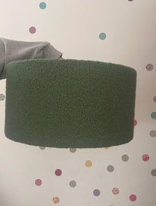 Bouclé lampshades.