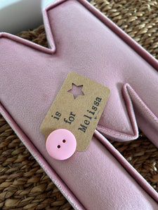 Velvet fabric letter