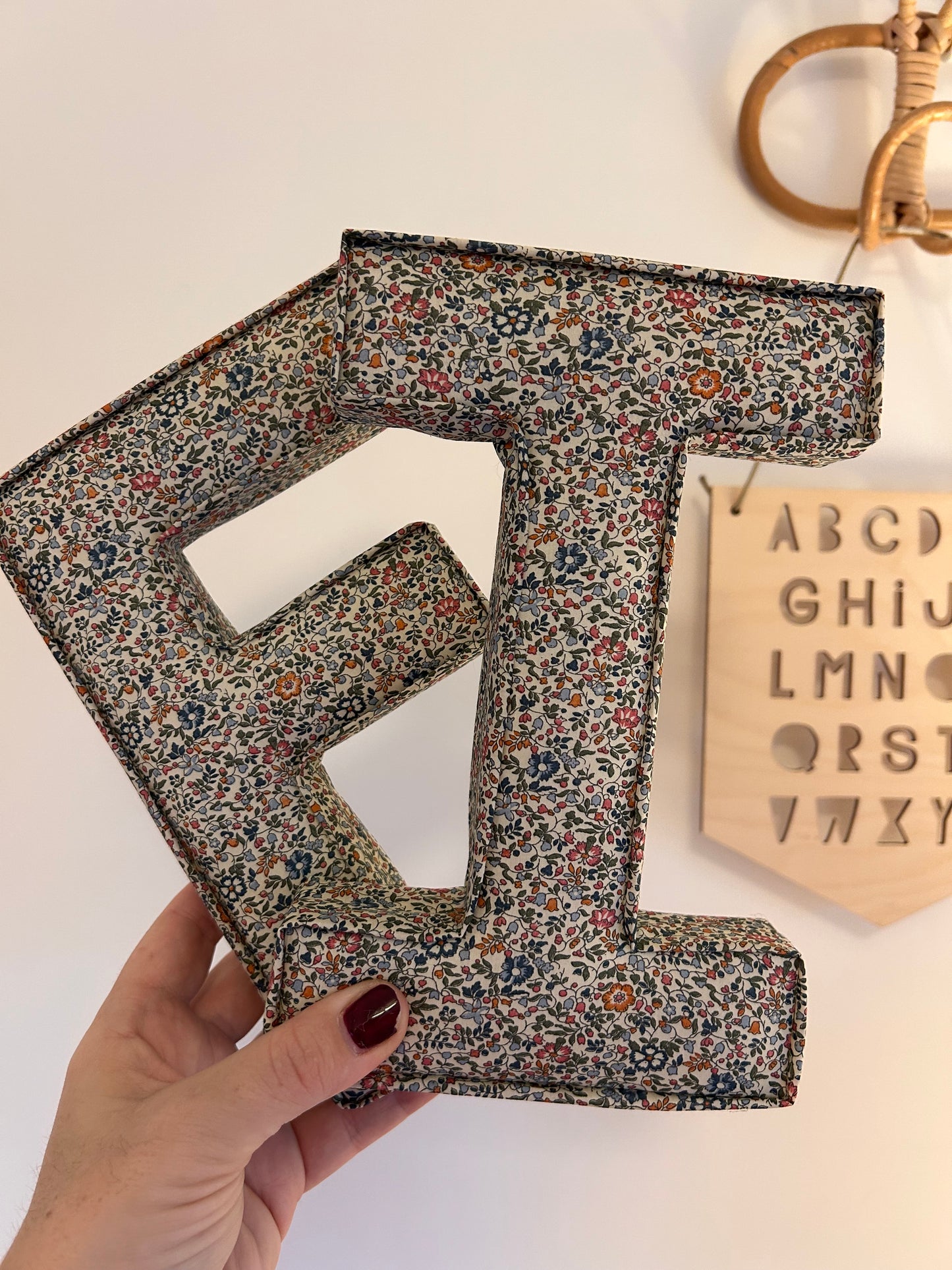 Liberty London fabric personalised letter