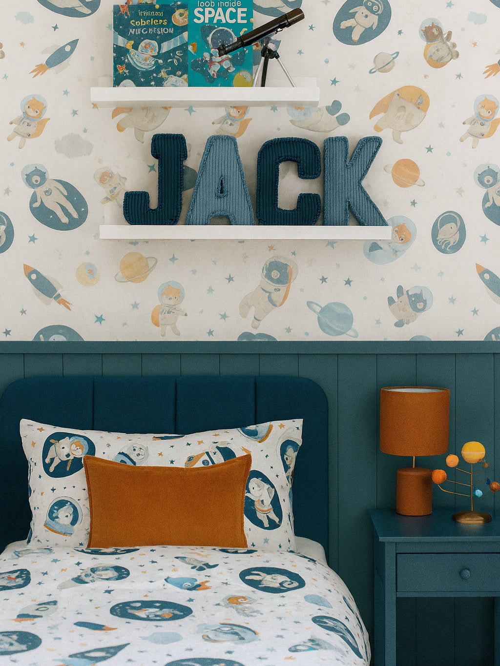 Corduroy fabric letter