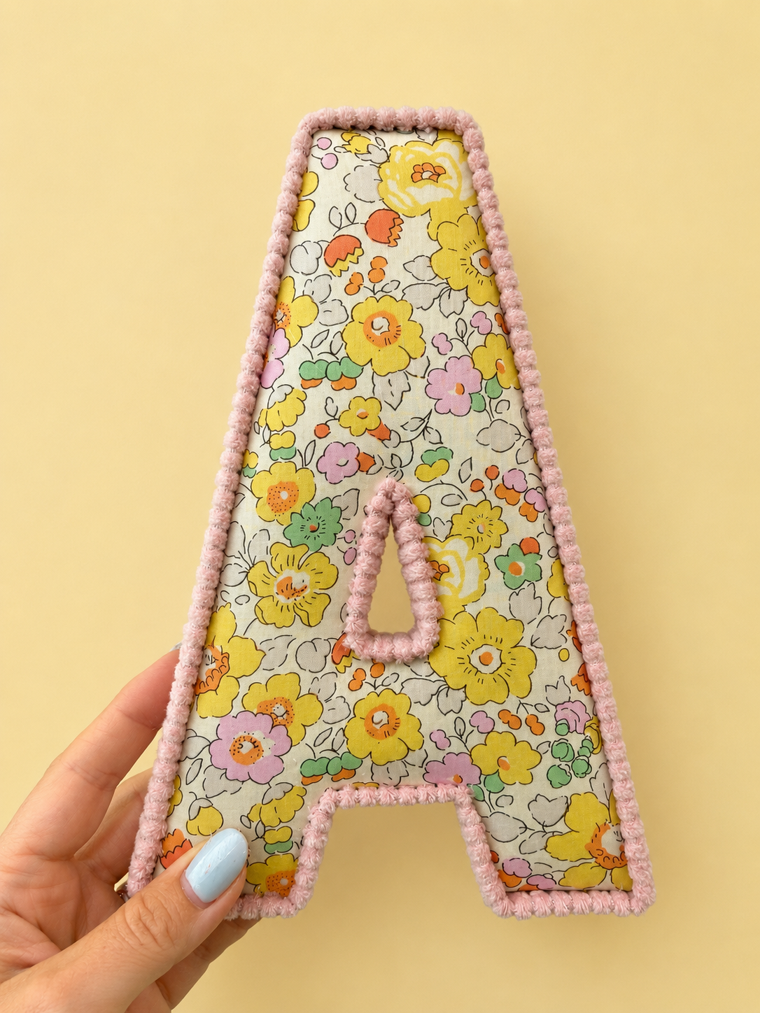 Liberty London Corduroy fabric letters