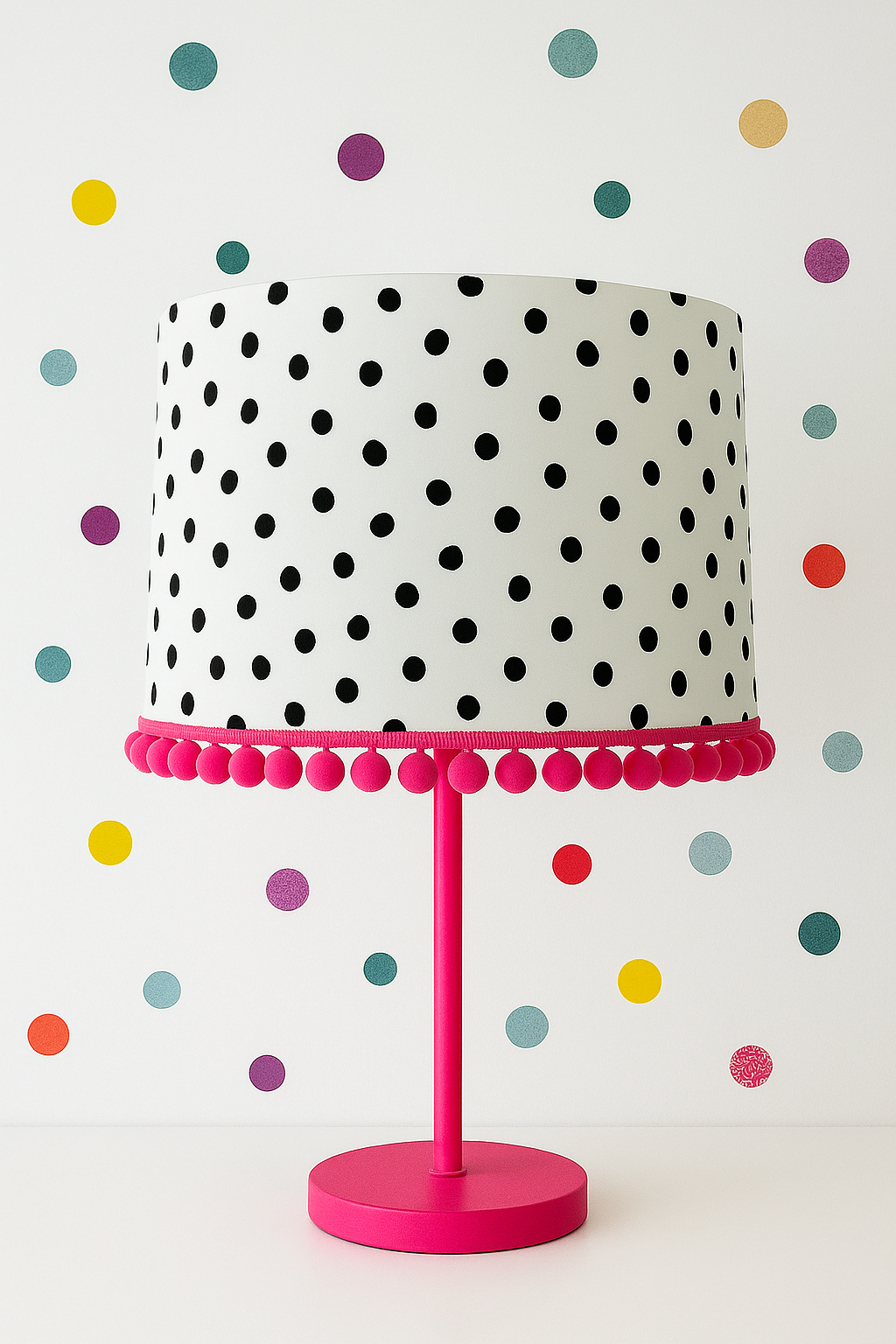 Dalmatian Pompom lampshade