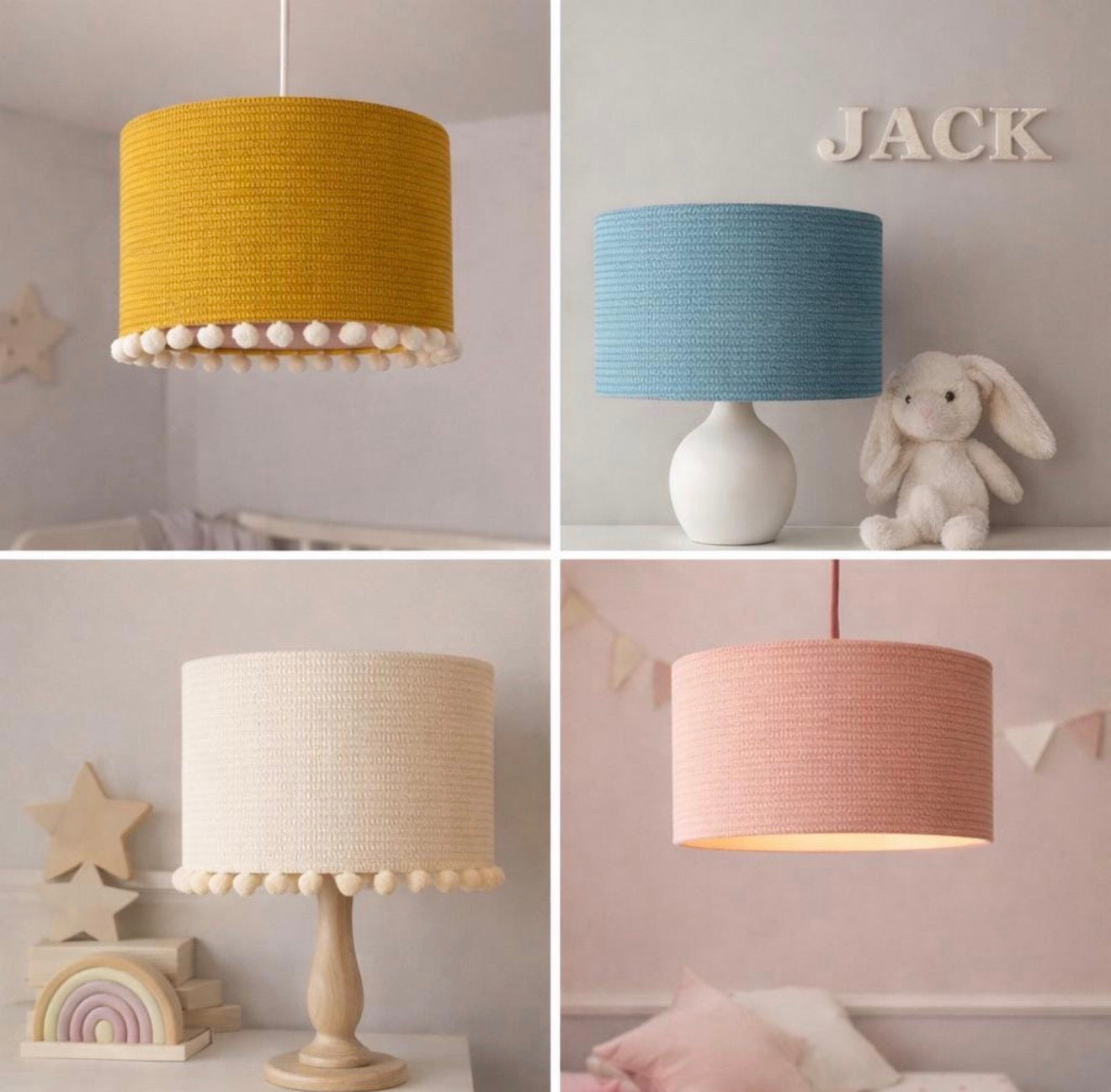 Corduroy lampshades.