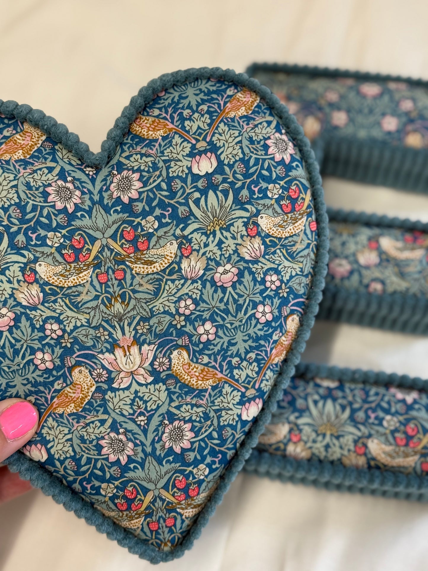 personalised Liberty London initial fabric hearts