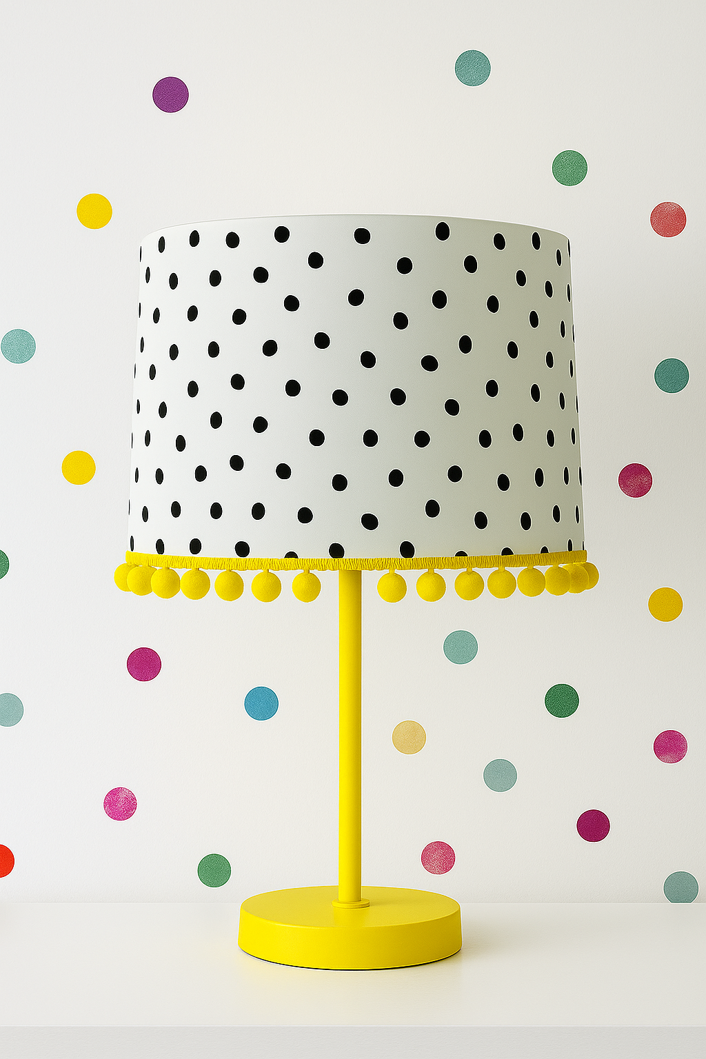 Dalmatian Pompom lampshade
