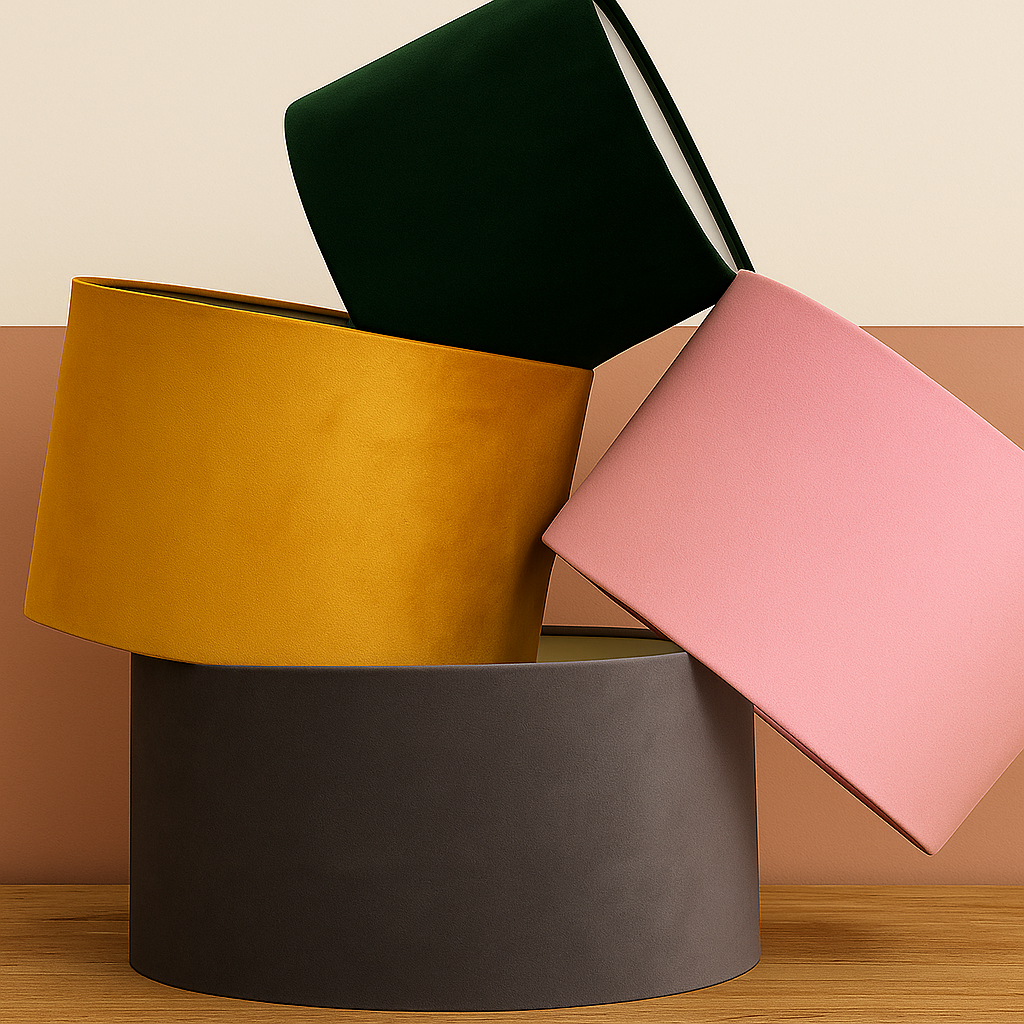 Velvet lampshades.
