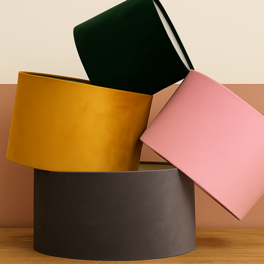Velvet lampshades.