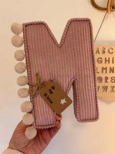 pompom corduroy letters