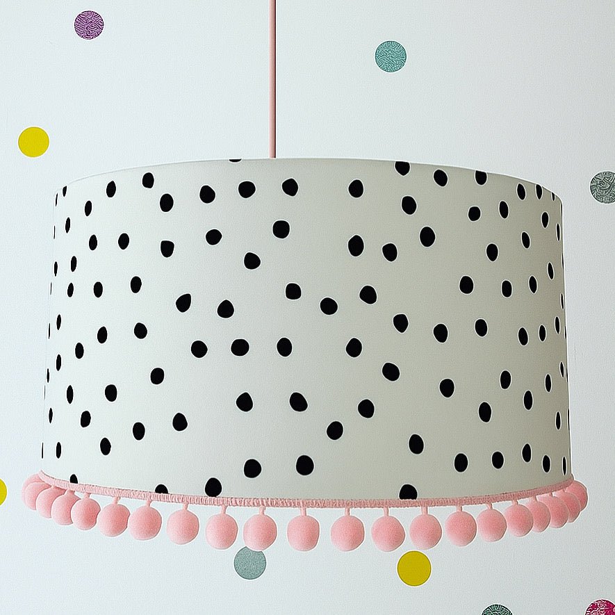 Dalmatian Pompom lampshade