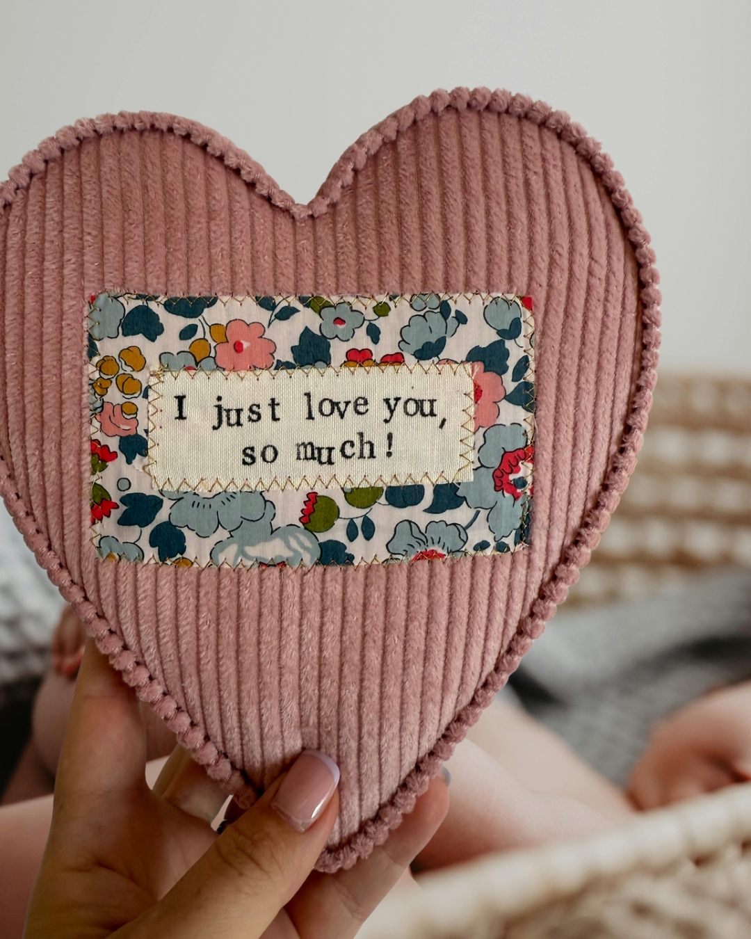 personalised Liberty London initial fabric hearts