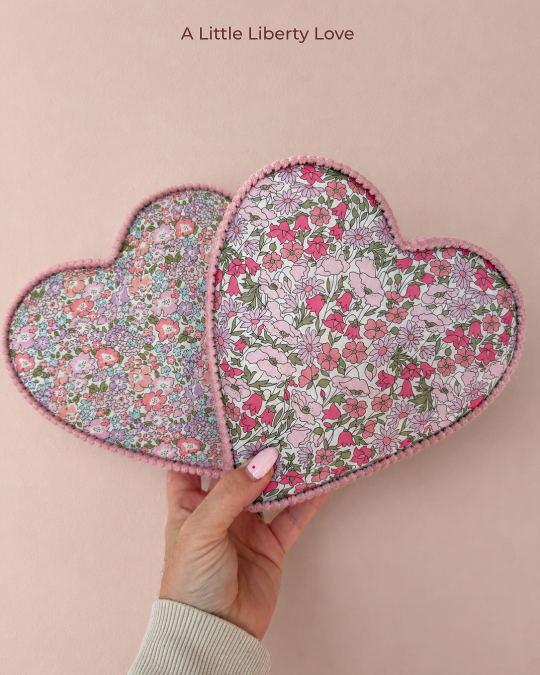 personalised Liberty London initial fabric hearts