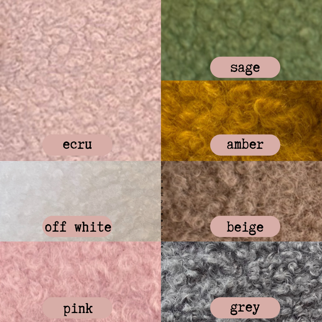 Bouclé fabric letter