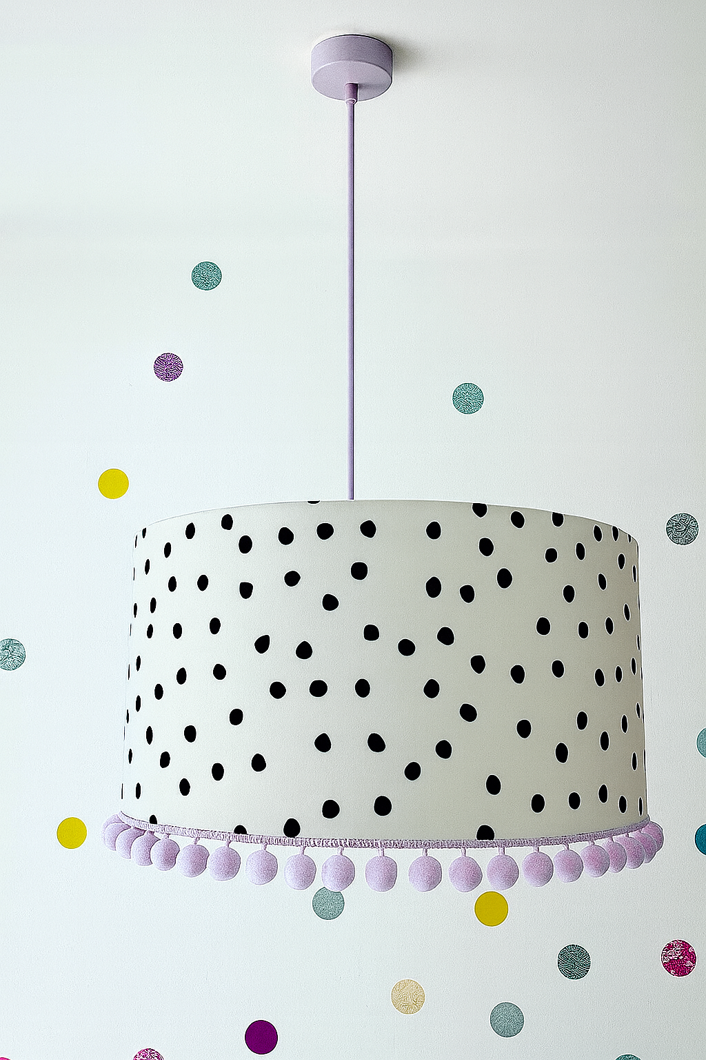 Dalmatian Pompom lampshade