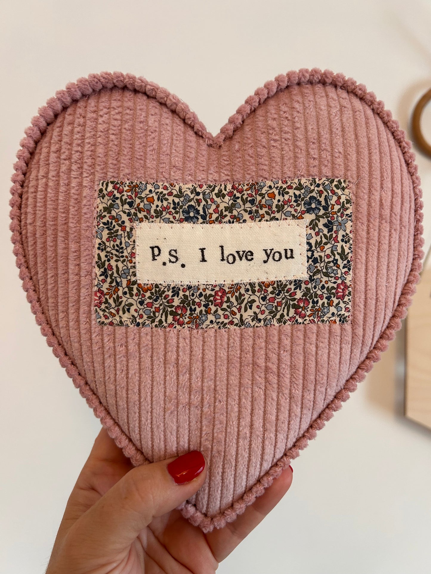 personalised Liberty London initial fabric hearts