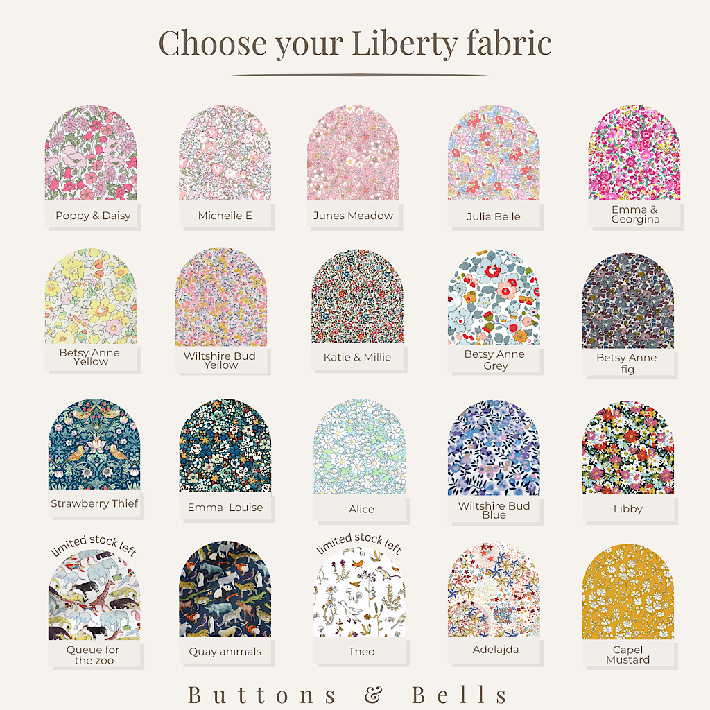 Liberty London fabric personalised letter