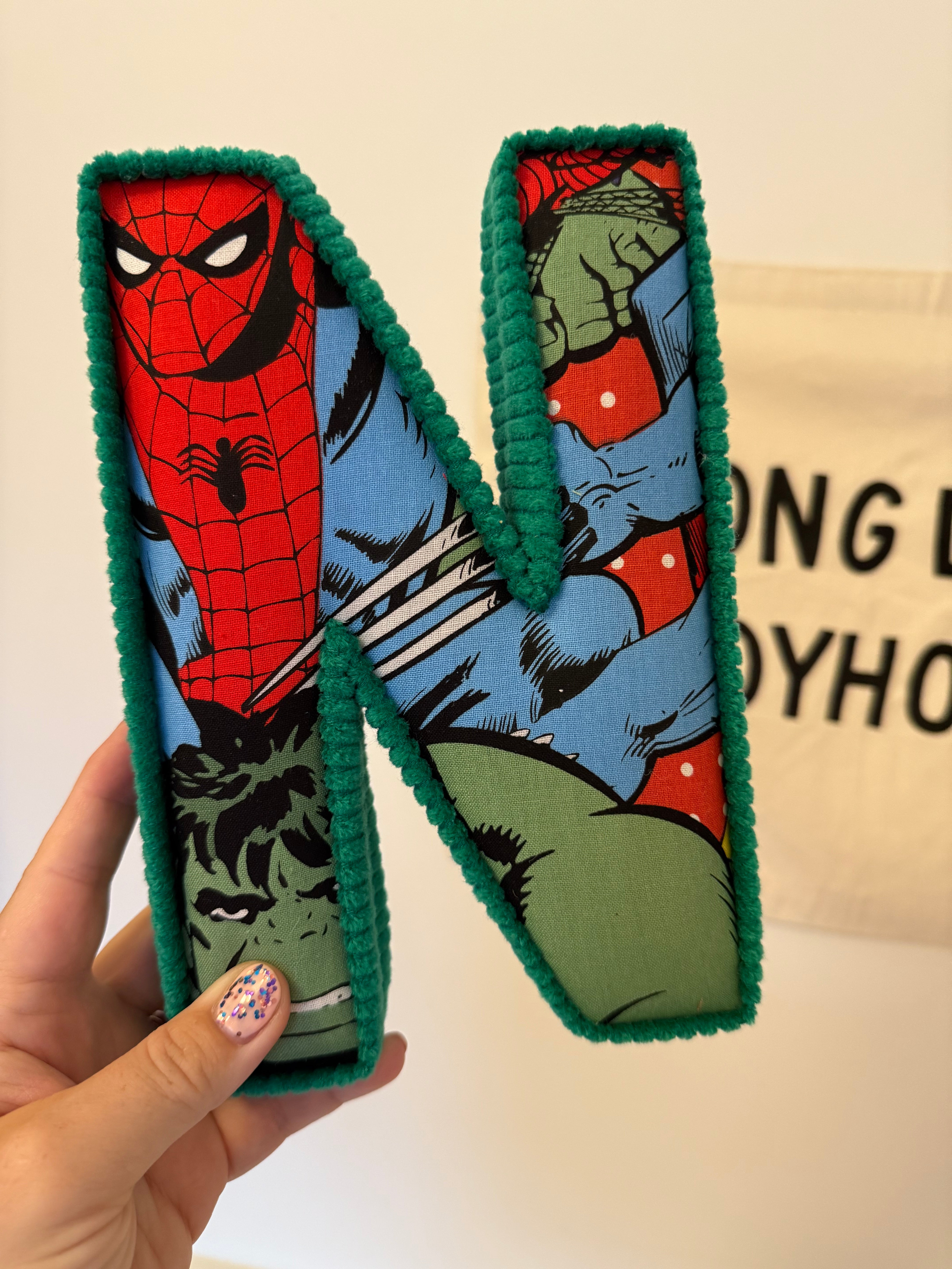 Marvel fabric letters nursery wall art