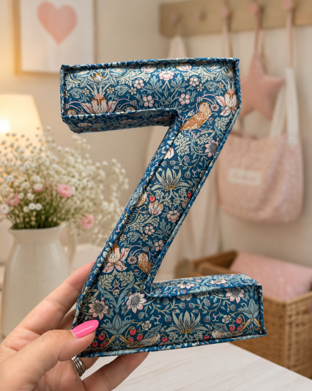 Liberty London fabric personalised letter