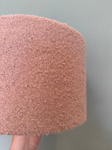 Bouclé lampshades.