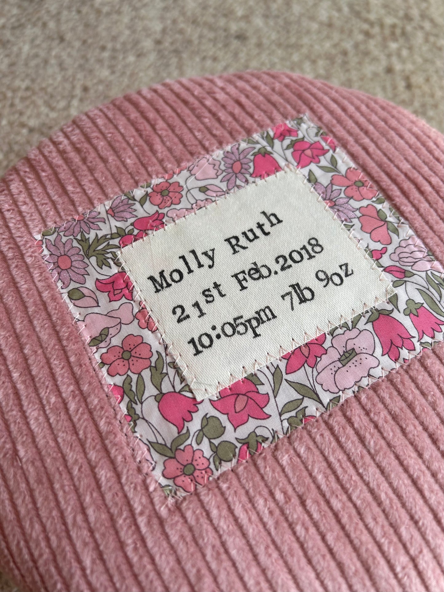 Memory box,  Liberty London fabric nursery storage