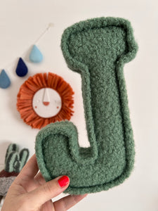 Bouclé fabric letter