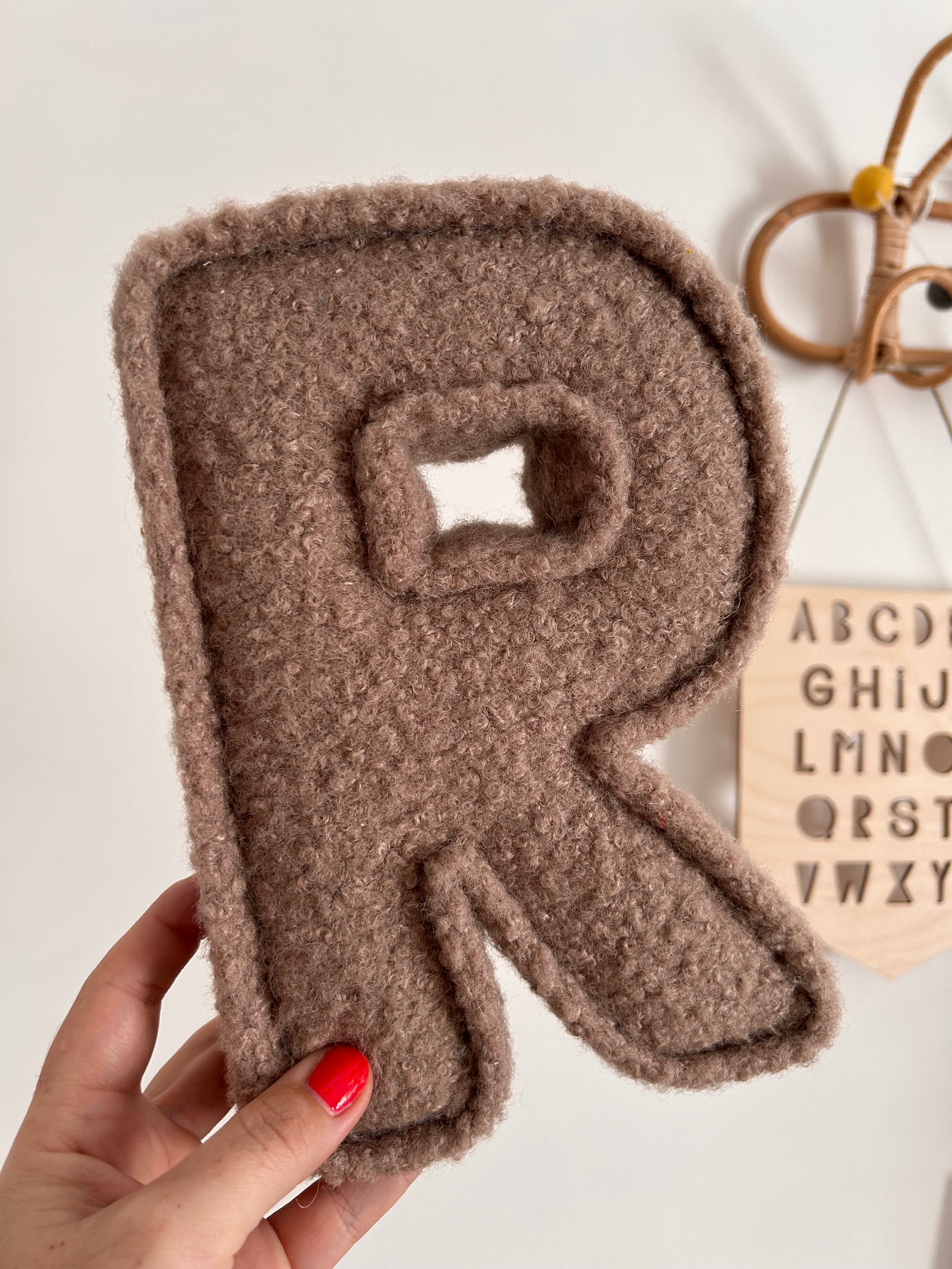 Bouclé fabric letter