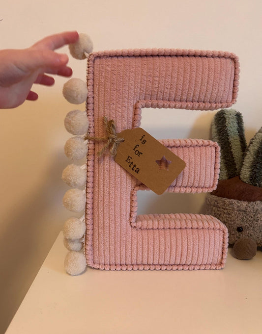 pompom corduroy letters