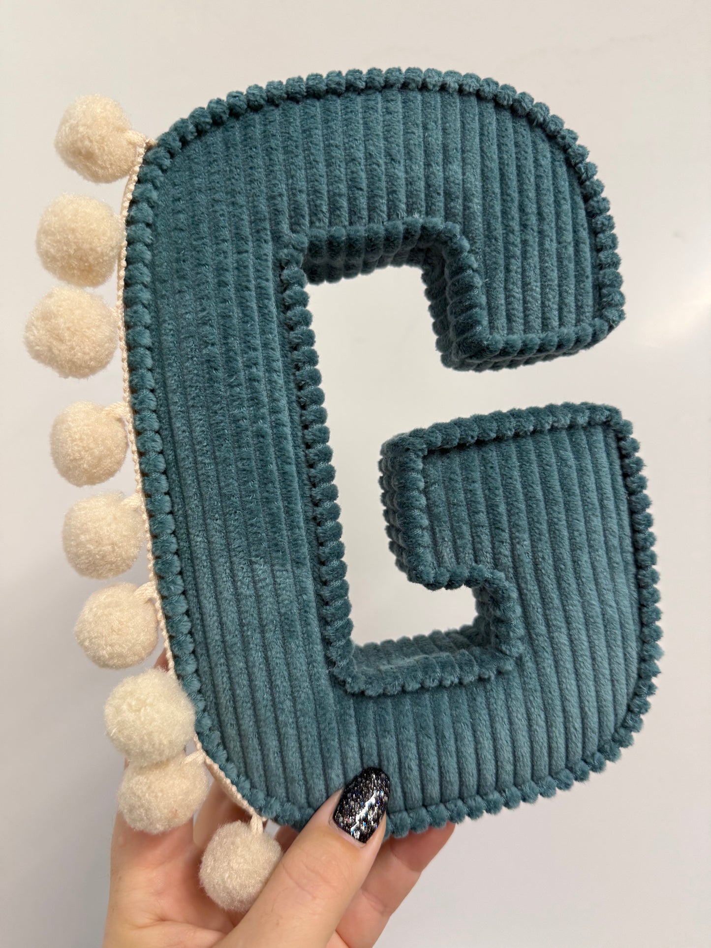 pompom corduroy letters