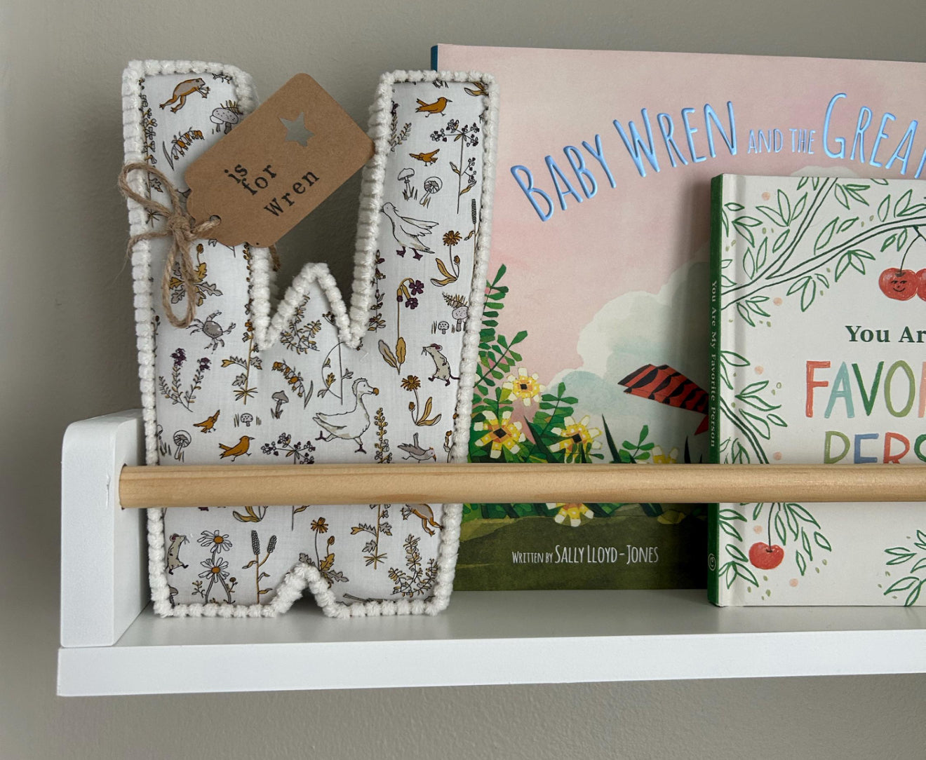 Liberty London Corduroy fabric letters