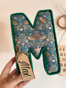 Liberty London Corduroy fabric letters