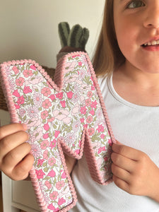 Liberty London Corduroy fabric letters