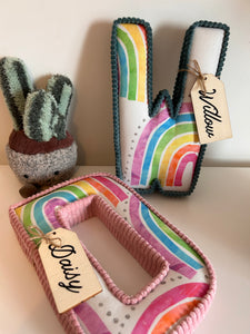 Rainbow cotton cord mix letters