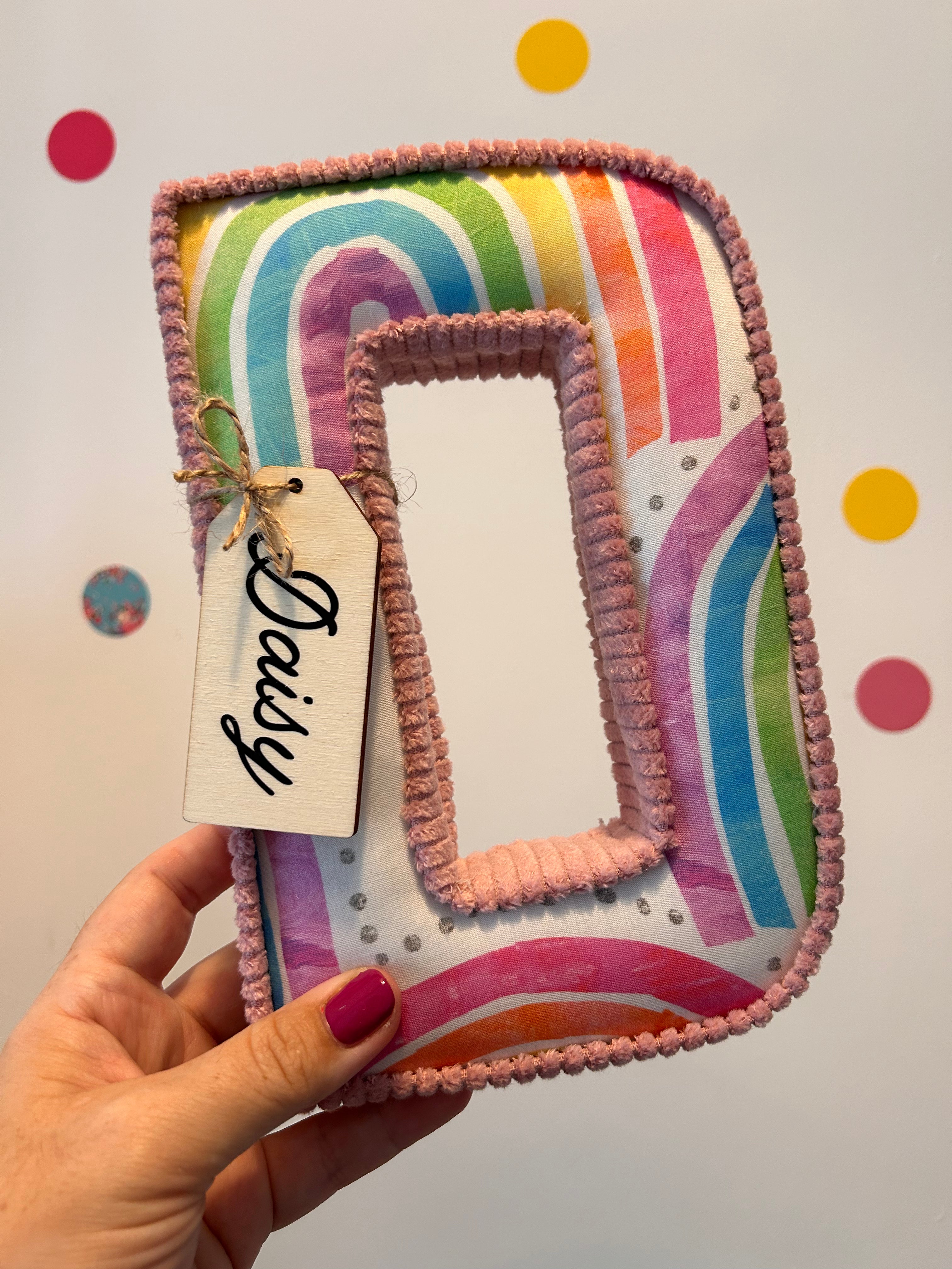 Rainbow cotton cord mix letters