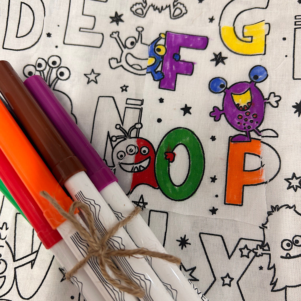 Colour your own fabric letters