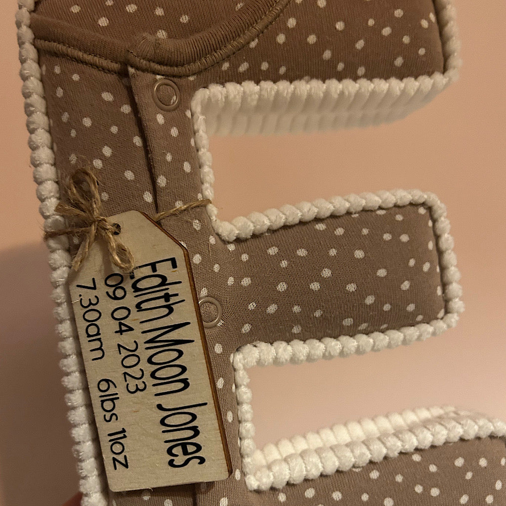 Personalised keepsake letters