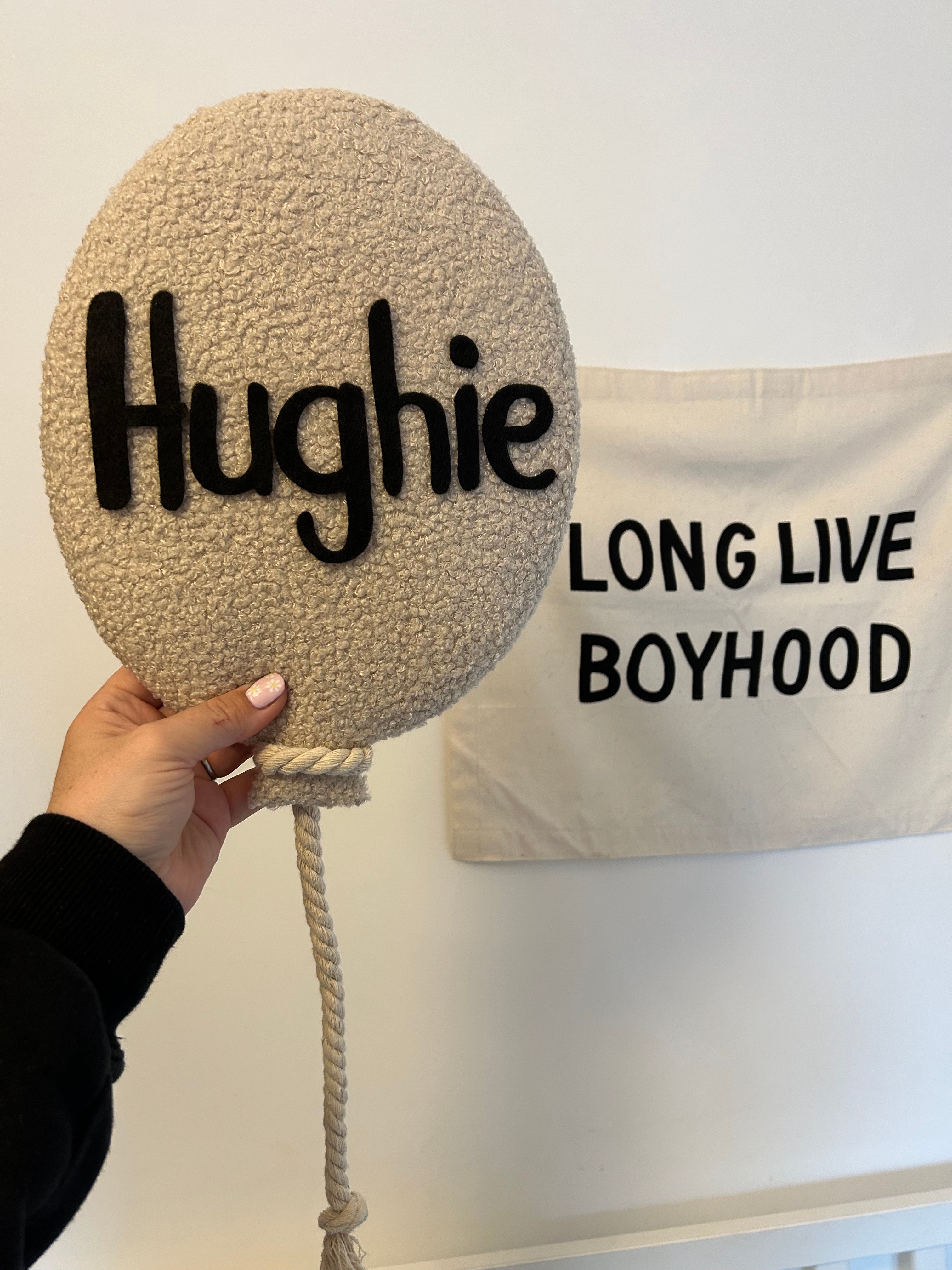 personalised boucle fabric balloons