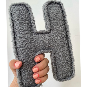 Bouclé fabric letter