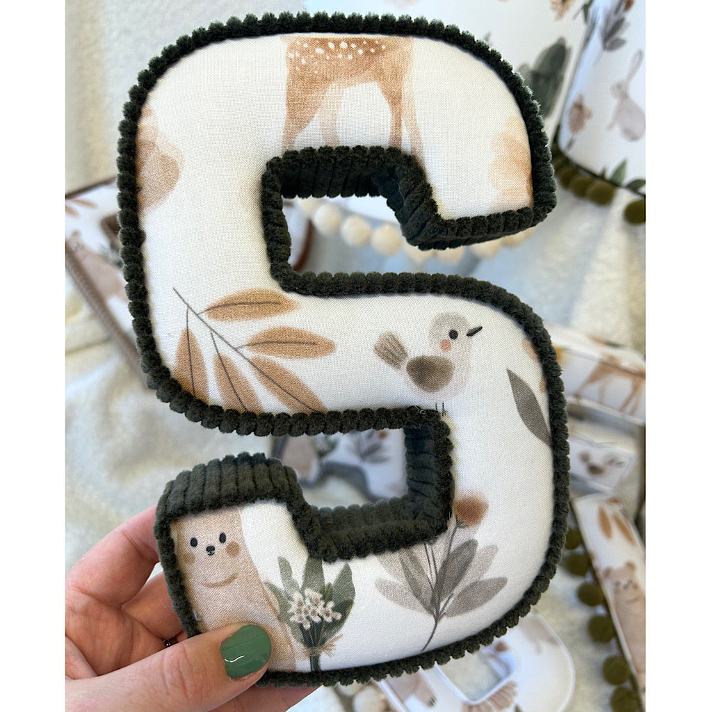 Woodland springs fabric letters