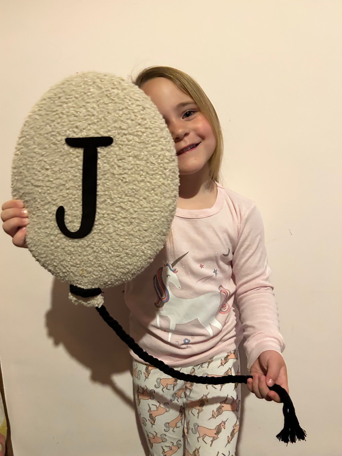 personalised boucle fabric balloons