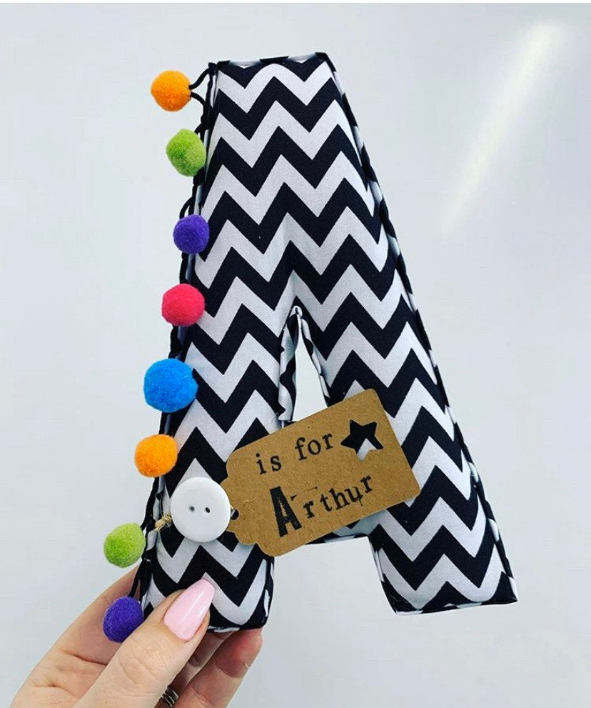 Pompom monochrome black & white bright lampshades.