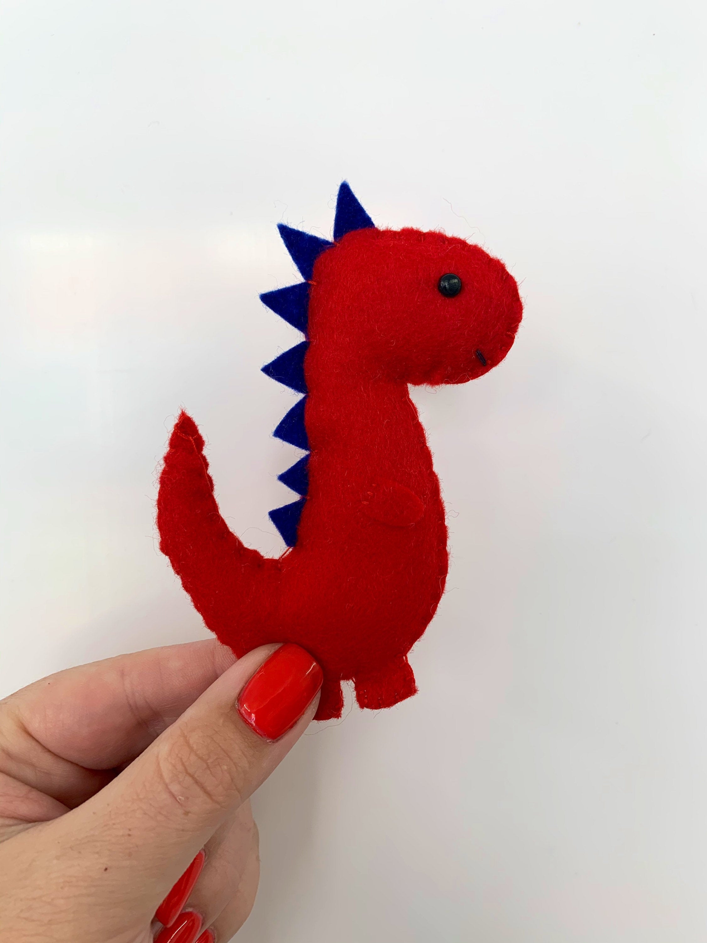Personalised felt dinosaur navy fabric letters nursery wall art