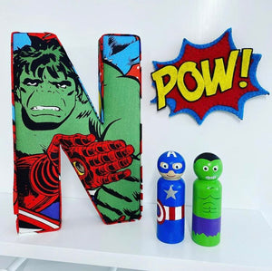 Marvel fabric letters nursery wall art