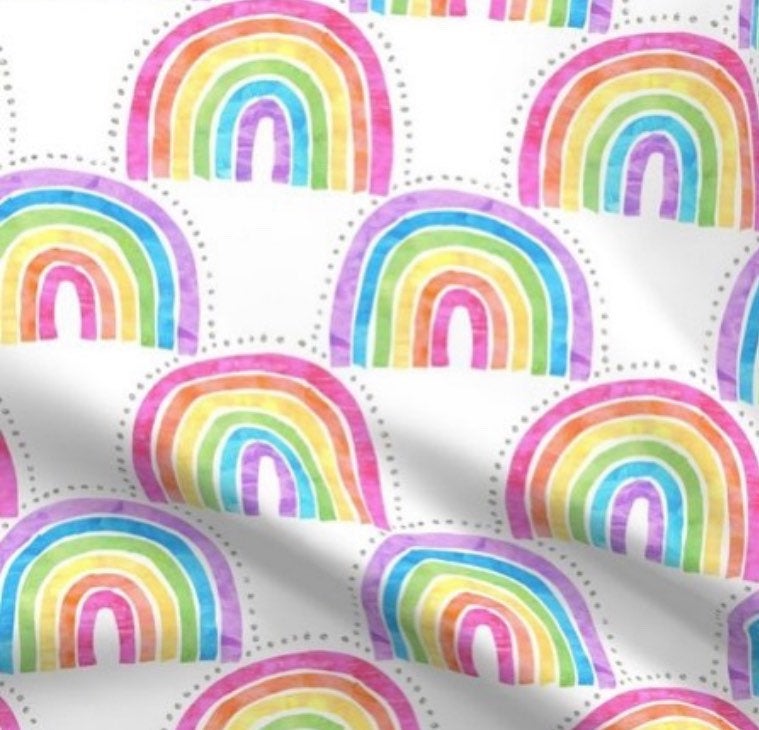 Rainbow Pompom bright lampshades.