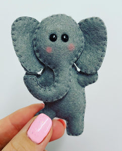 Personalised circus fabric letter with felt character