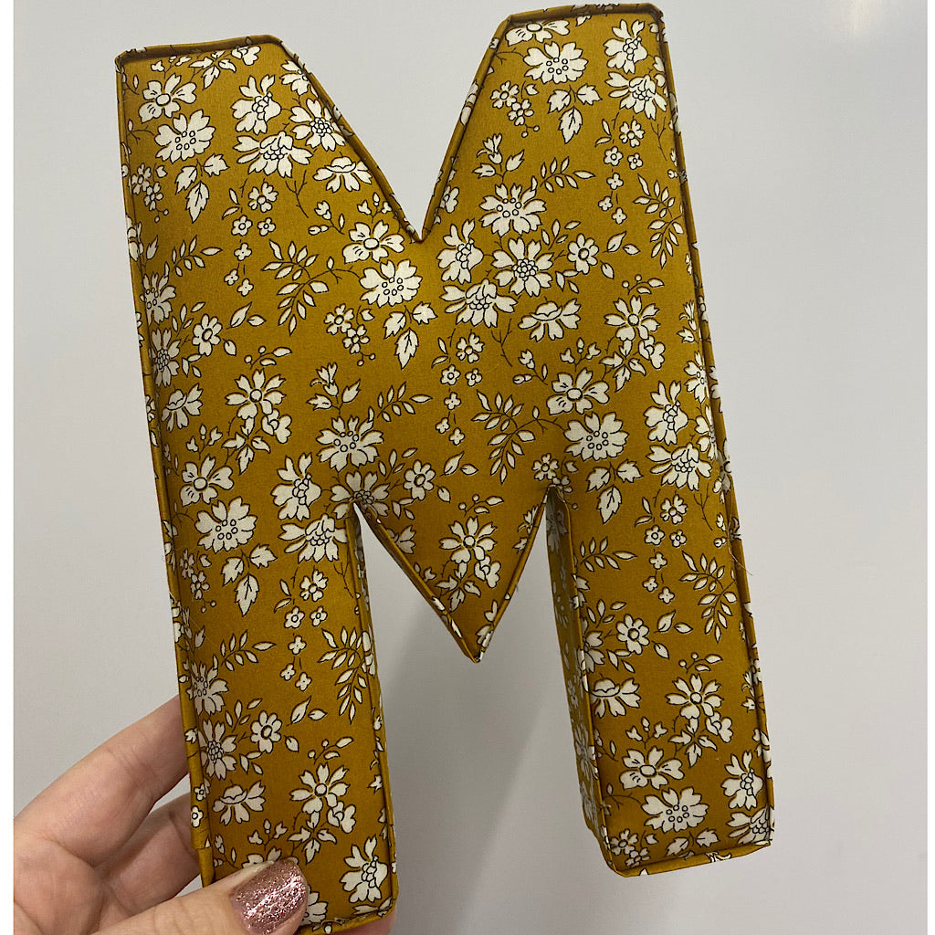 Liberty London fabric personalised letter
