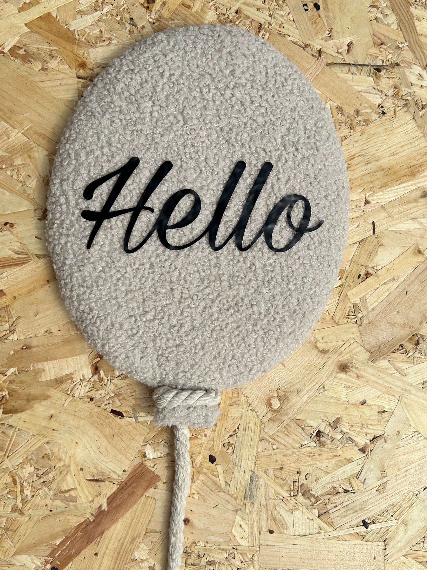 personalised boucle fabric balloons