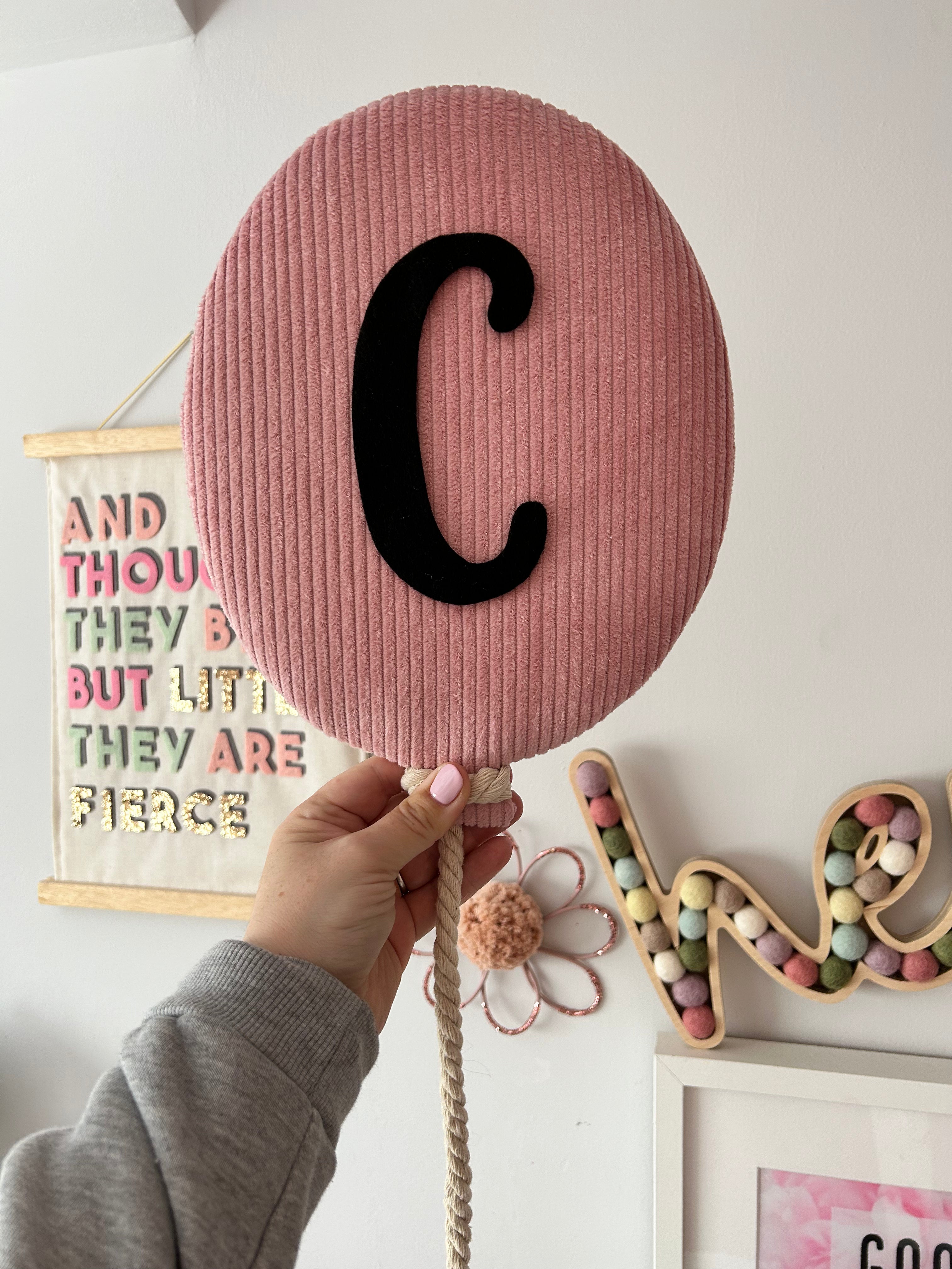 personalised corduroy fabric balloons
