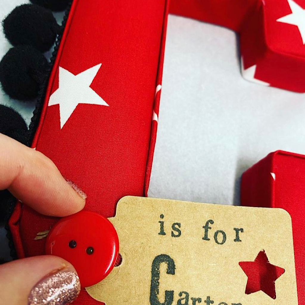 Star fabric letter